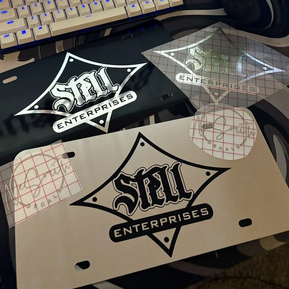 Custom mirror front license plates