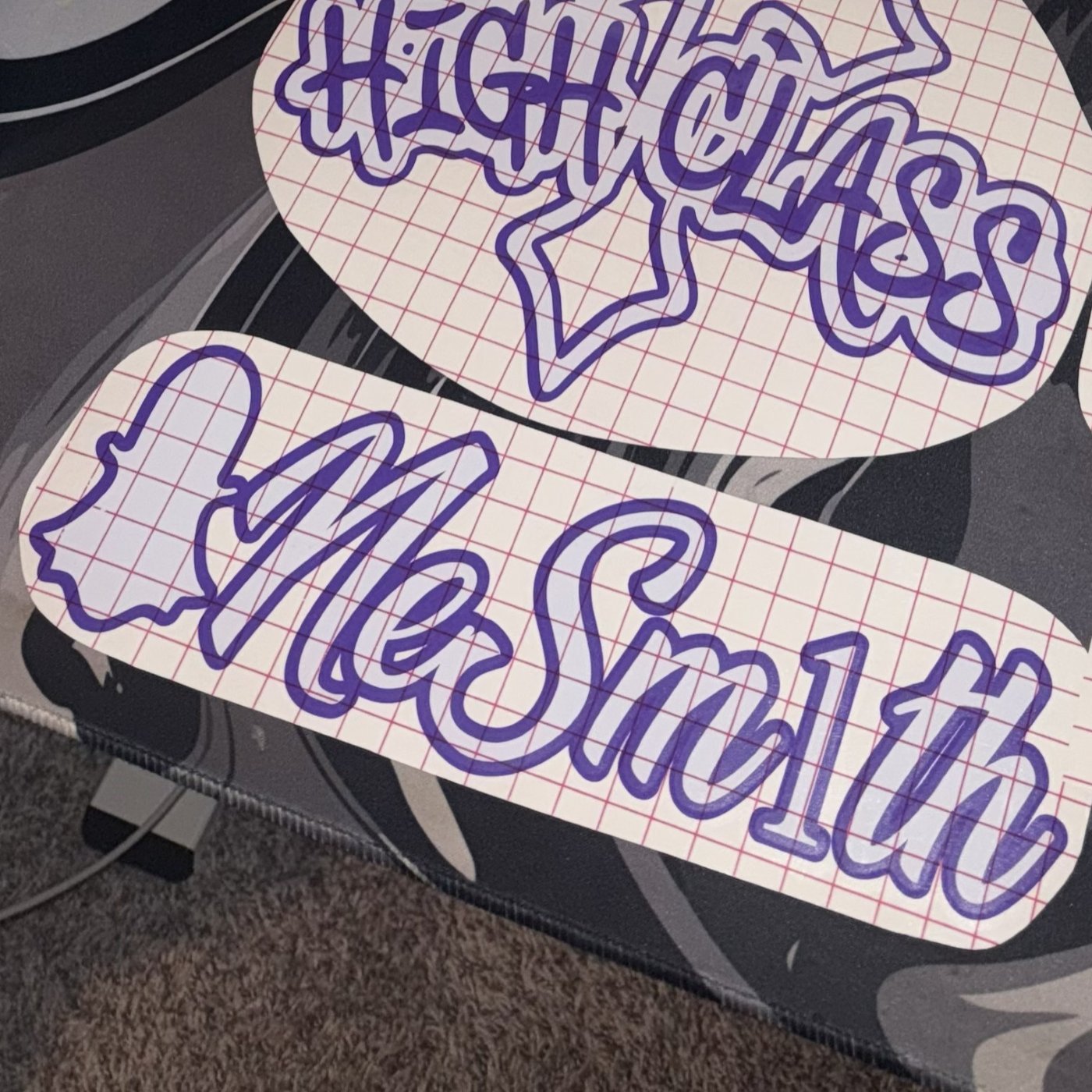 Small custom accent decal